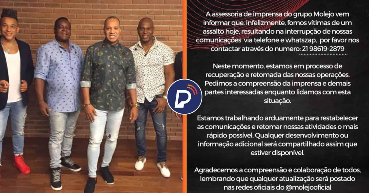 Grupo Molejo e comunicado.