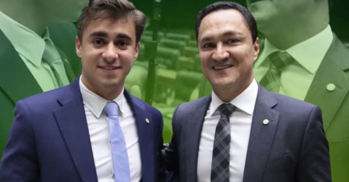 Nikolas Ferreira ao lado de Andr&eacute; Ferreira.