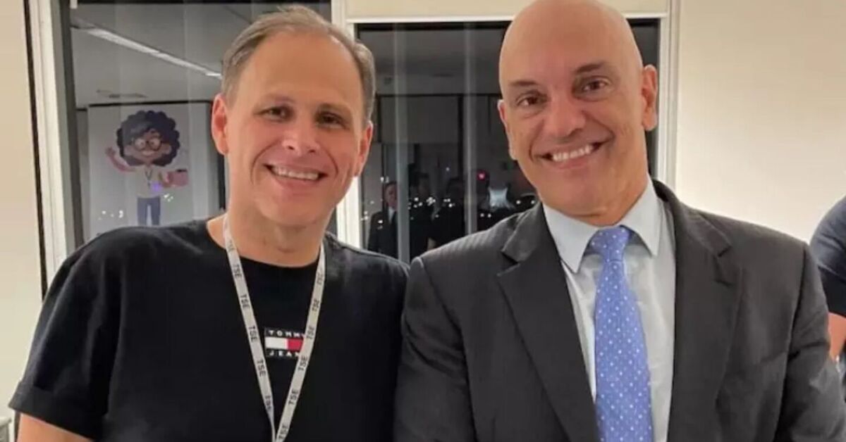 Eduardo Tagliaferro e o ministro Alexandre de Moraes.