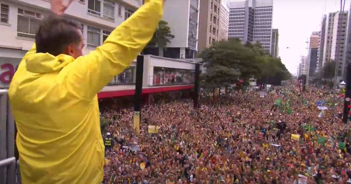 Bolsonaro na Avenida Paulista.