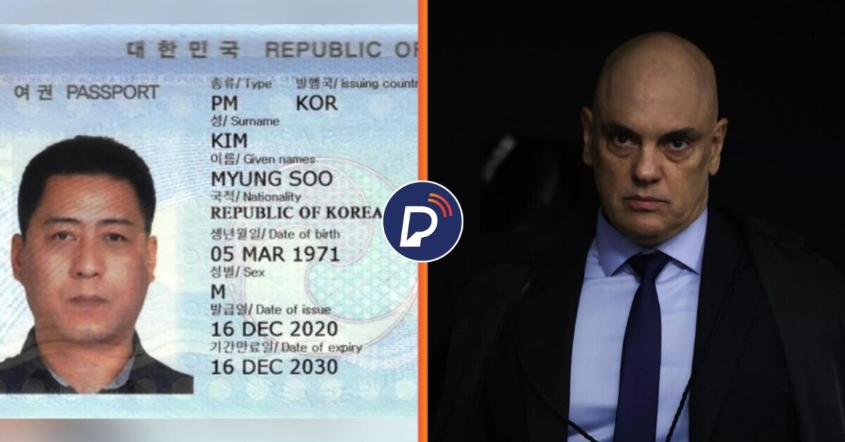 RG de traficante sul-coreano e ministro Alexandre de Moraes, do STF.