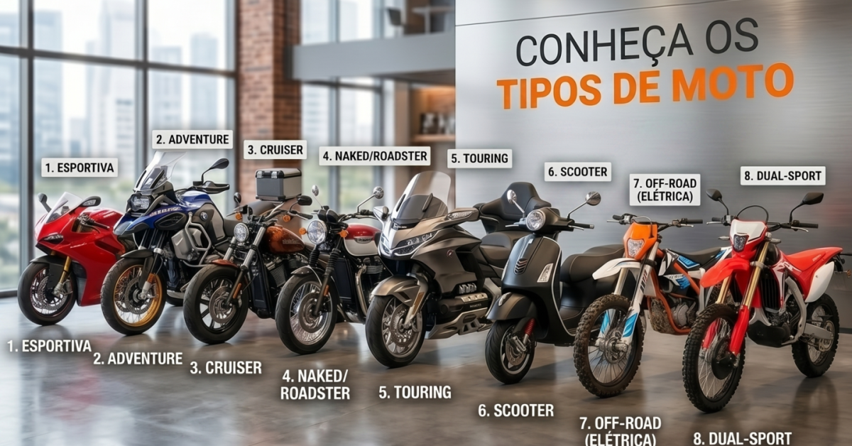Conhe&ccedil;a os tipos de motos.