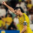 Cristiano Ronaldo comemorando gol com a camisa do Al-Nassr.