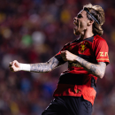 Barletta comemorando gol com a camisa do Sport no Pernambucano.