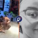 Imagens do circuito interno da academia e mulher que morreu.