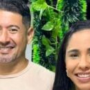 Sandra Justino ao lado do ex-marido, apontado como autor do feminic&iacute;dio.