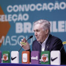Carlo Ancelotti, t&eacute;cnico da Sele&ccedil;&atilde;o Brasileira.