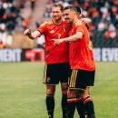 Kevin De Bruyne fez dois gols na &uacute;ltima partida da Nations League.