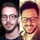 Junior Lima e Antonio Calixto, que ficou famoso como cover oficial do cantor.