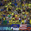 Torcida presente na Arena de Pernambuco no amistoso entre Brasil e Jamaica
