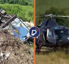 Mulher &eacute; resgatada de helic&oacute;ptero PRF ap&oacute;s caminh&atilde;o tombar, na Mata Sul de Pernambuco.