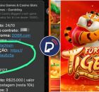 Pol&iacute;cia revela que Jogo do Tigrinho dava conta viciada em ganhar, Montagem: Portal de Prefeitura