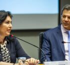 Simone Tebet e Fernando Haddad.