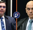 Flávio Bolsonaro e Alexandre de Moraes.