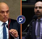 Alexandre de Moraes e Carlos Bolsonaro.