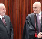 Lula e Alexandre de Moraes. 