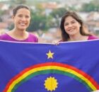 A governadora Raquel Lyra ao lado da vice, Priscila Krause.