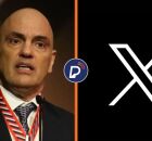 Alexandre de Moraes, ministro do STF e X, antigo Twitter.