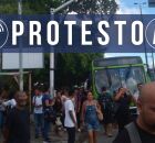 Protesto no T.I. Xamb&aacute;.