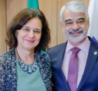 Ministra N&iacute;sia Trindade e senador Humberto Costa. 