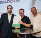 O presidente do BNB, Paulo C&acirc;mara; o presidente do Porto Digital, Pierre Lucena e o secret&aacute;rio de Educa&ccedil;&atilde;o do Recife, Fred Am&acirc;ncio. 