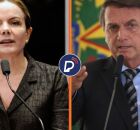 Deputada Gleisi Hoffmann e ex-presidente Jair Bolsonaro