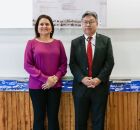 Prefeita Elcione e Hiroaki Sano, c&ocirc;nsul-geral do Jap&atilde;o.