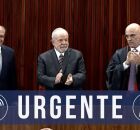 Lula ao lado de Geraldo Alckmin e Alexandre de Moraes.