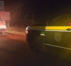 Carro adulterado que foi abordado pela PRF.