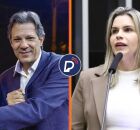 Lula, Fernando Haddad e Clarissa T&eacute;rcio. 