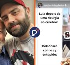 Lula e seu filho, Luis Claudio e publica&ccedil;&atilde;o nas redes sociais.
