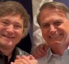 Milei e Jair Bolsonaro. 