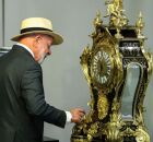 Lula e rel&oacute;gio do Pal&aacute;cio do Planalto.