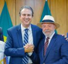 Presidente Lula, ministro da Educa&ccedil;&atilde;o Camilo Santana no lan&ccedil;amento de programa.