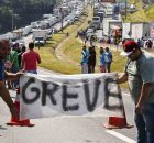 Greve dos caminhoneiros em 2018.