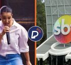 Camila Barros ora pelo STB, em noite de Ano Novo. 