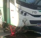 Um ciclista, de idade n&atilde;o identificada, morreu ap&oacute;s ser atropelado por um &ocirc;nibus de viagem na BR-101.