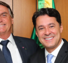 Anderson Ferreira ao lado de Bolsonaro. 