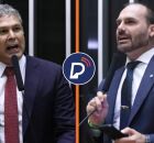 Deputados Lindbergh Farias e Eduardo Bolsonaro