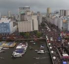 Galo da Madrugada de 2024 com tempo nublado.