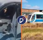 Motorista fica ferido ap&oacute;s bater em trem no Recife.