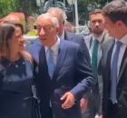 Raquel Lyra e Jo&atilde;o Campos ao lado do presidente de Portugal.