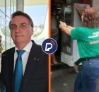 Carla Zambelli e Jair Bolsonaro.