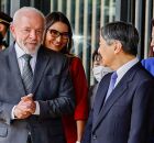 Presidente Lula ao lado do&nbsp;Imperador Naruhito em visita ao Jap&atilde;o.&nbsp;