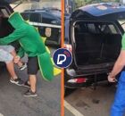 Momento da pris&atilde;o do suspeito pelos policiais disfar&ccedil;ados.