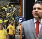 Atos do 8 de janeiro e o presidente da C&acirc;mara dos Deputados, Hugo Motta. 