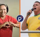 Governadora F&aacute;tima Bezerra e o ex-presidente Bolsonaro.