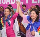 Raquel Lyra ao lado da sua vice, Priscila Krause. 