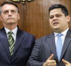 Ex presidente Bolsonaro e o presidente do Senado, Alcolumbre.