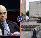 Ministro do STF, Alexandre de Moraes e Muro da Cracol&acirc;ndia. 